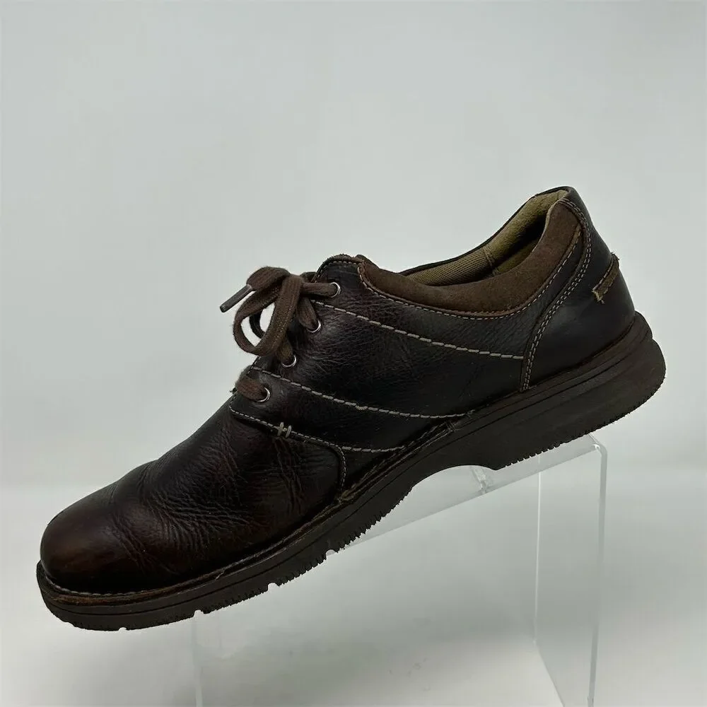 Clarks Men's Brown Leather Loafers Size 13M Casual Lace Up Shoes